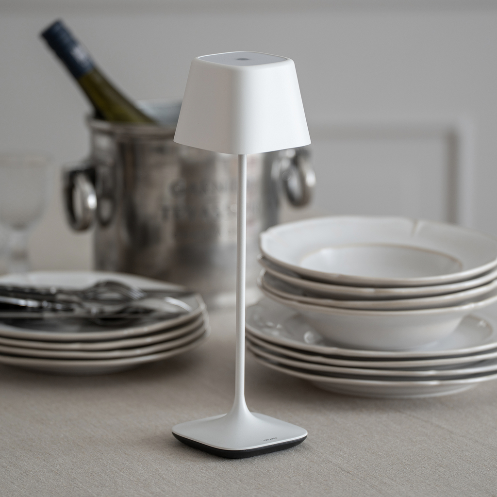 Tischlampe Quadrone Weiß 36 cm