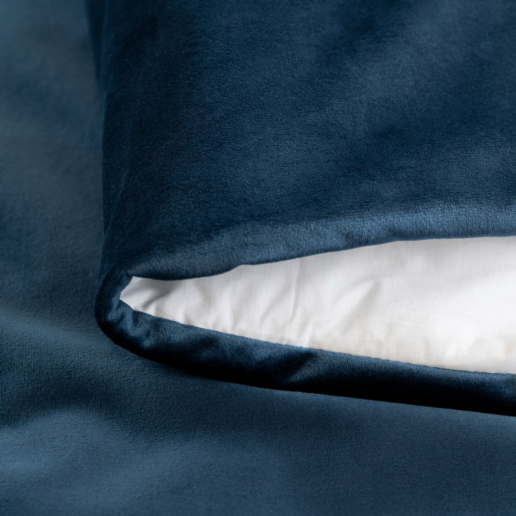 Samtbettüberwurf Celeste Navy 260 x 280 cm - 3 Samtbettüberwurf Celeste Navy 260 x 280 cm - 3