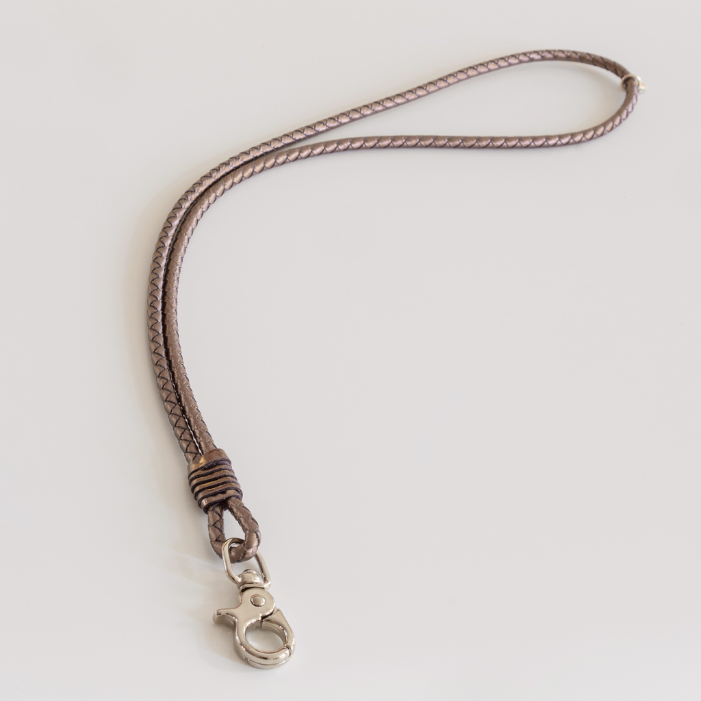 Schlüsselband Metallic-Leder Bronze Schlüsselband Metallic-Leder Bronze
