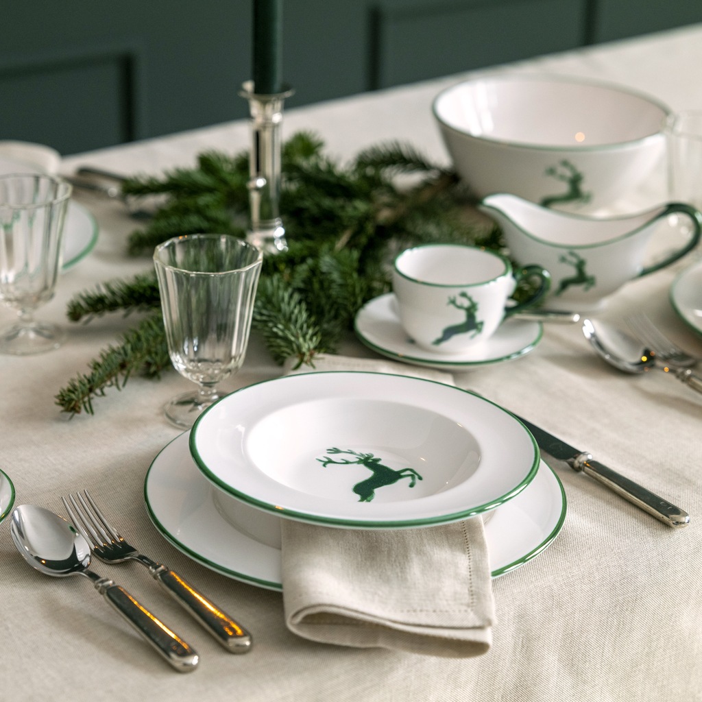 Grüner Hirsch Teller 29 cm - 4 Grüner Hirsch Teller 29 cm - 4