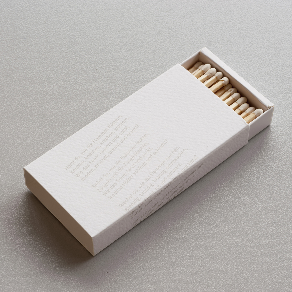 Lange Zündhölzer mit einem Gedicht von James Krüss Lange Zündhölzer mit einem Gedicht von James Krüss