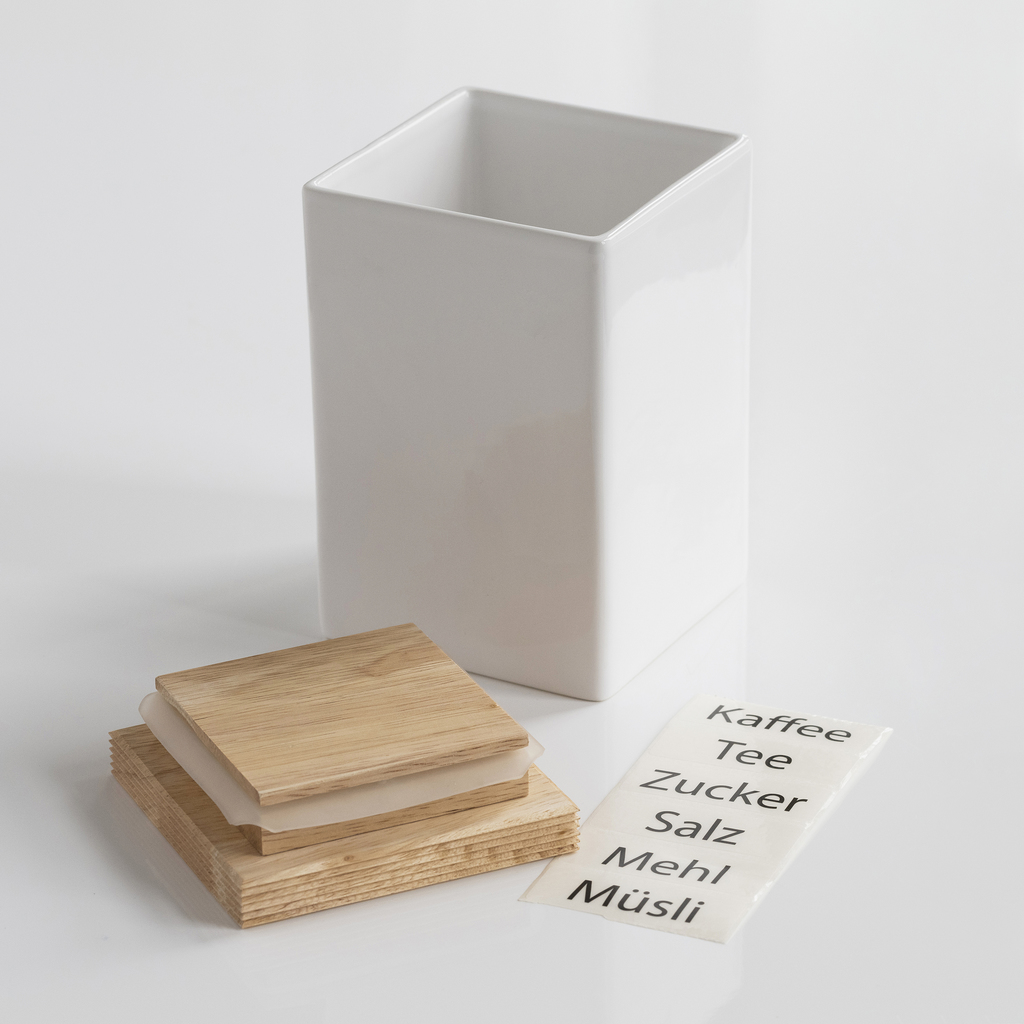 Kaffee-Vorratsdose mit Holzdeckel - 2