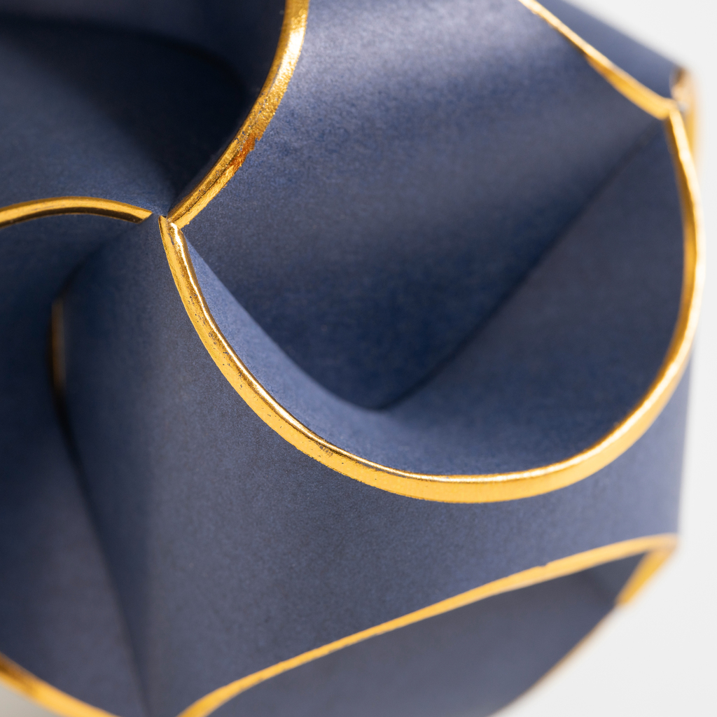 Weihnachtsbaumschmuck Triskele Blau 6 Stück - 4