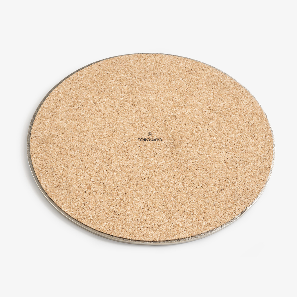 Platzteller Madras Zinngrau