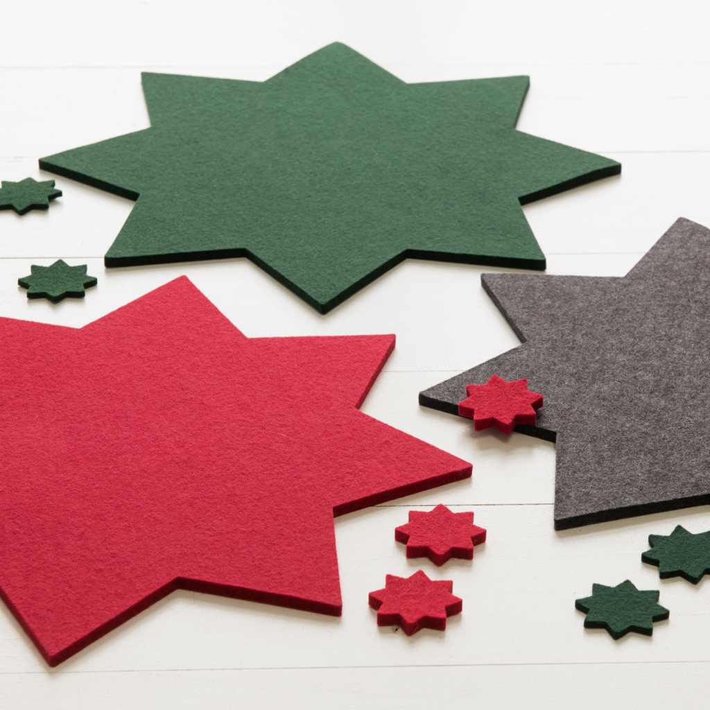 Sternuntersetzer aus Filz Sternuntersetzer aus Filz