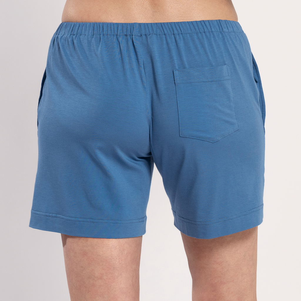 Sunday in Bed X Torquato Pyjamashorts Terry Blau S - 4