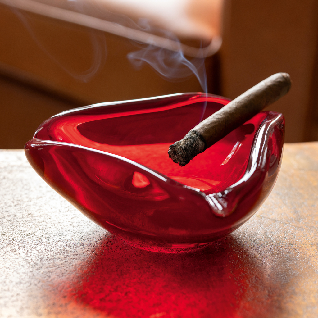 Murano Aschenbecher Rubino - 2 Murano Aschenbecher Rubino - 2