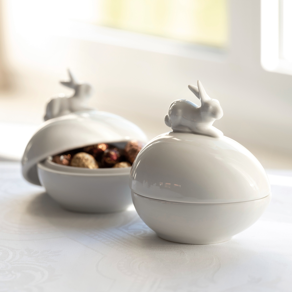 Lindner Porzellan Dose Ei und Hase Lindner Porzellan Dose Ei und Hase