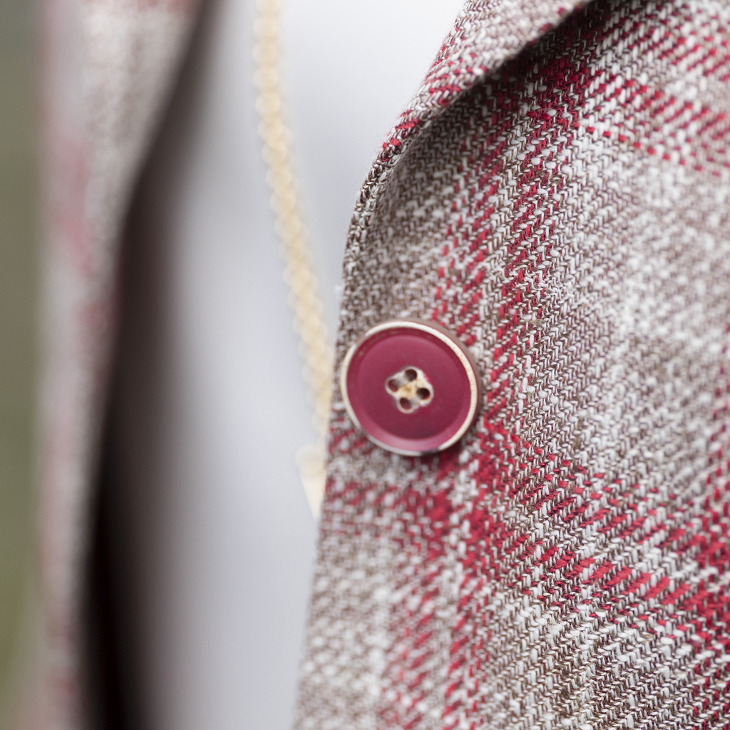 Risby & Leckonfield Blazer Rot / Beige Gr. 36