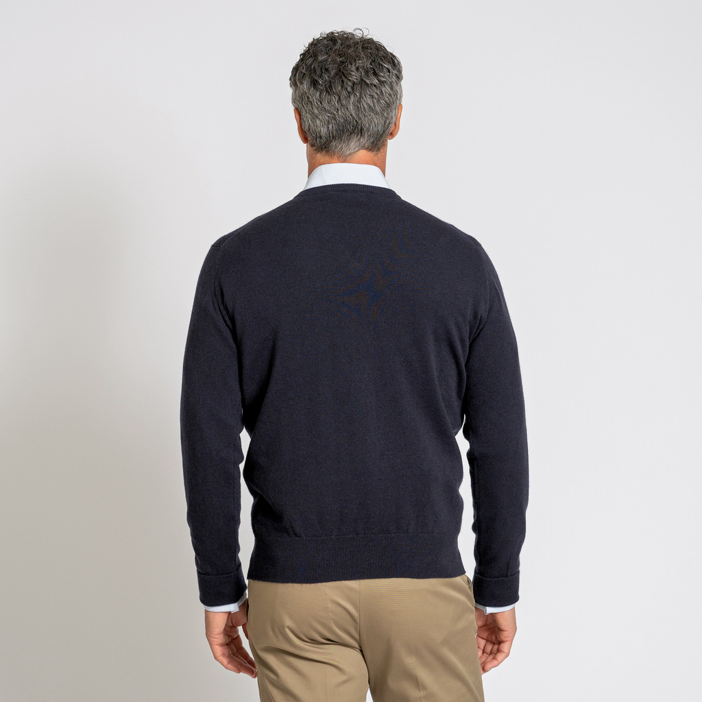 William Lockie X Torquato V-Ausschnitt Kaschmir Dark Navy 50 - 3