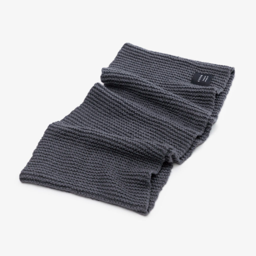 Schlauchschal aus Seide Dunkelgrau - 4