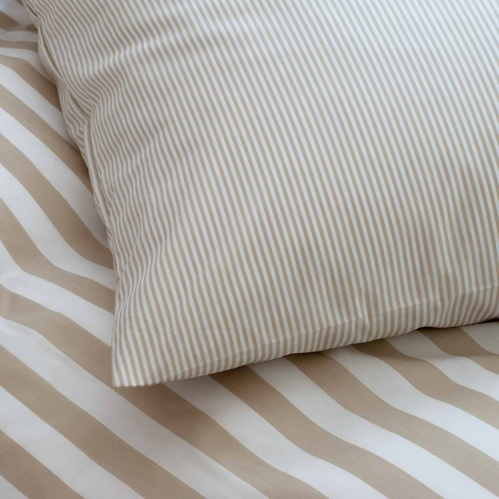 Kissenbezug Liselund Streifen Beige 40 x 80 cm - 2 Kissenbezug Liselund Streifen Beige 40 x 80 cm - 2