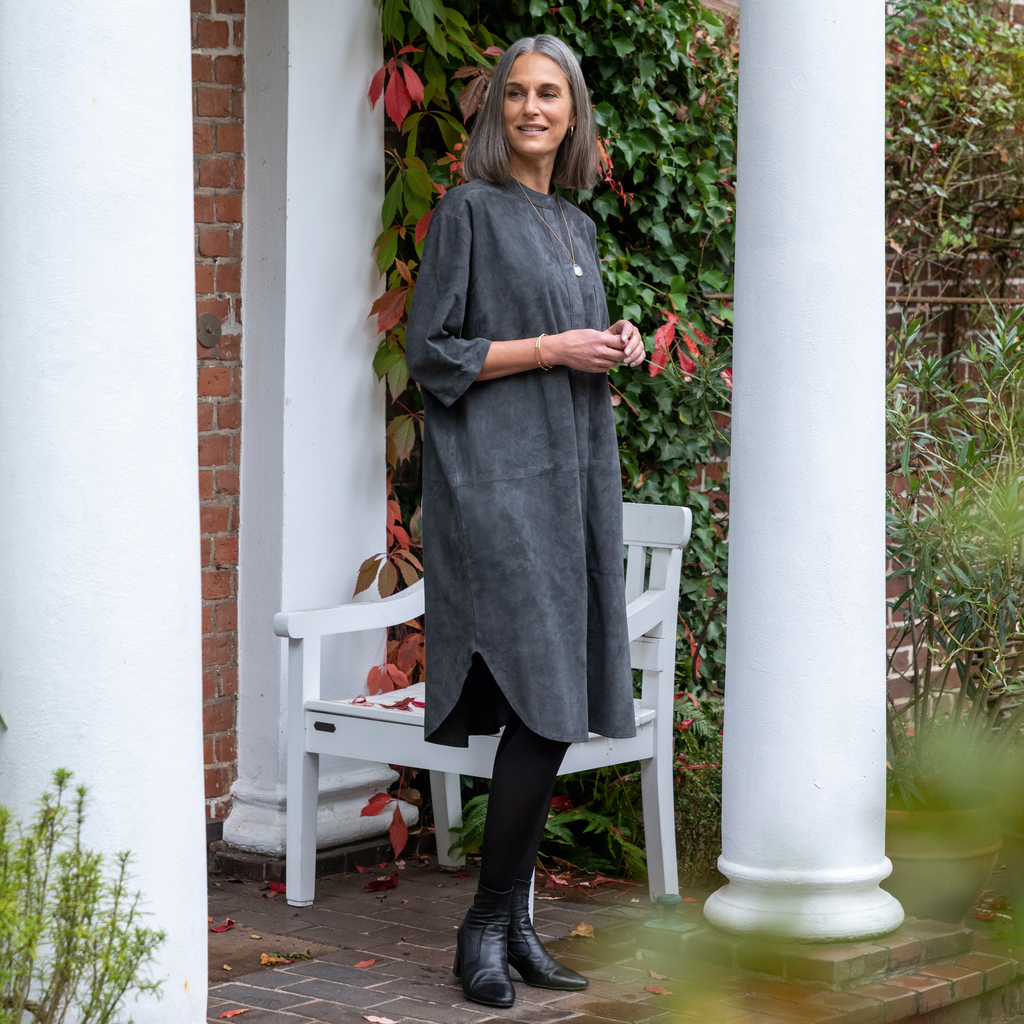 Depeche Wildlederkleid Steel Gr. 38 - 5