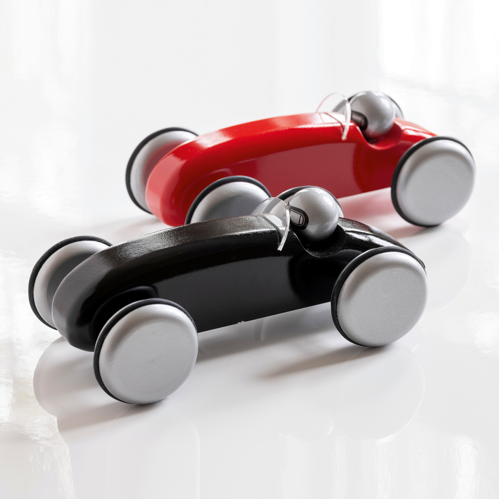 Rennauto aus Holz Schwarz - 3