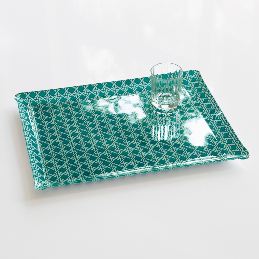 Acryltablett Cannage Türkis Acryltablett Cannage Türkis