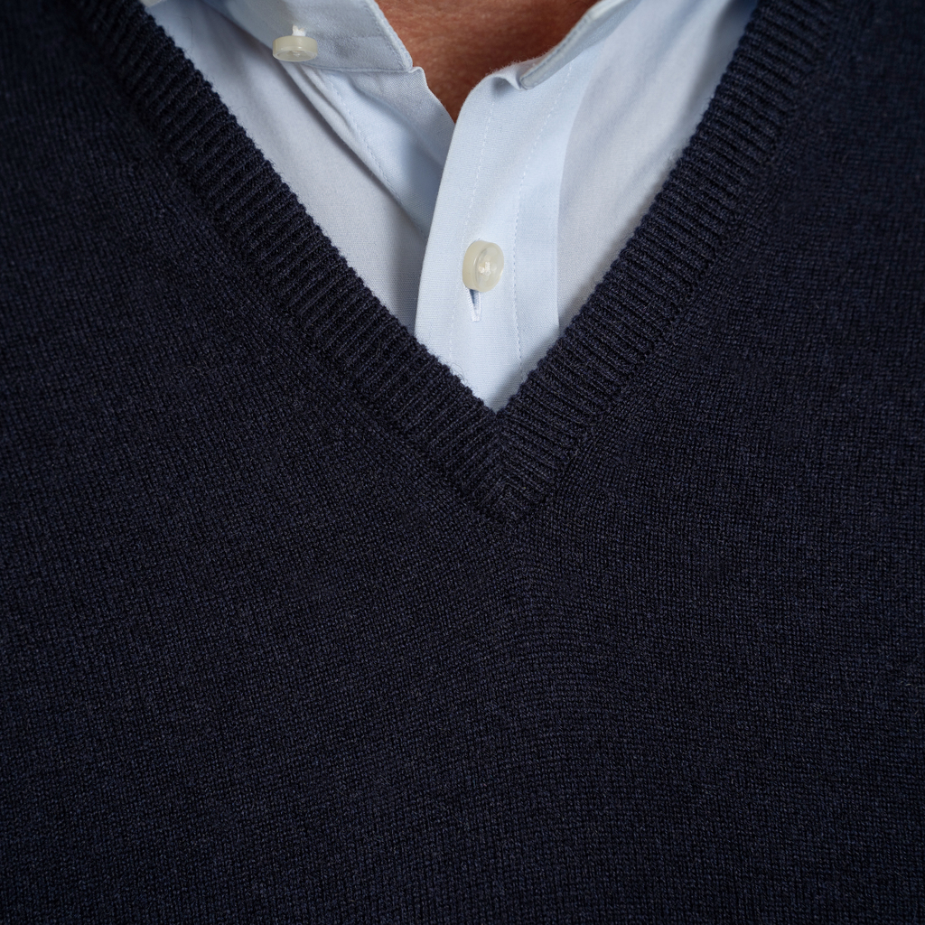 William Lockie X Torquato V-Ausschnitt Kaschmir Dark Navy 50 - 4
