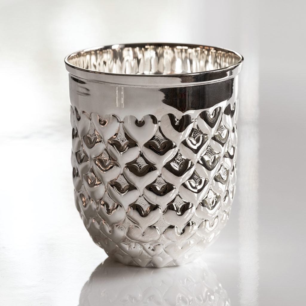 Getriebene Silberbecher Macramé Getriebene Silberbecher Macramé