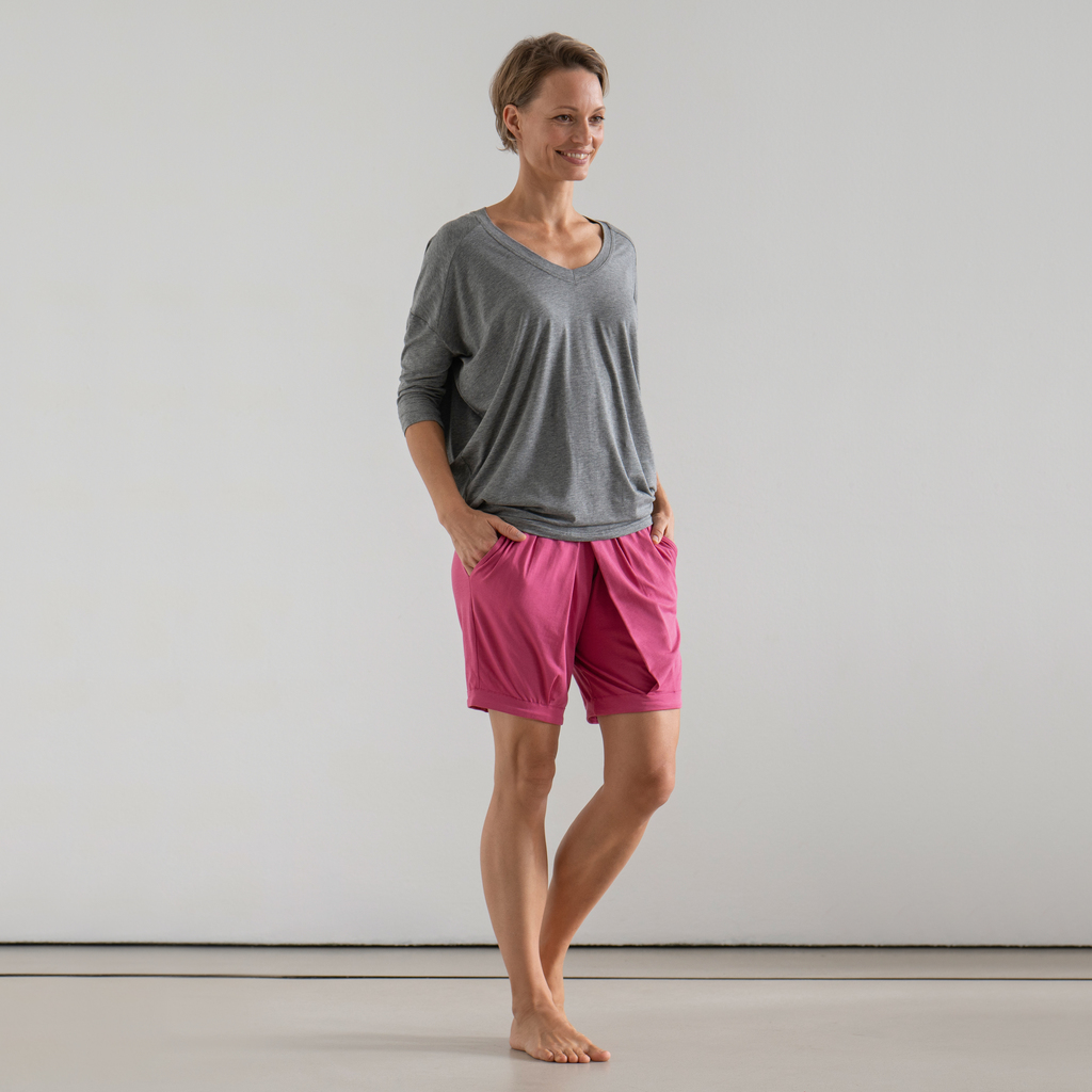 Sunday in Bed X Torquato Pyjamahose Mila Shorty Fuchsia L - 3