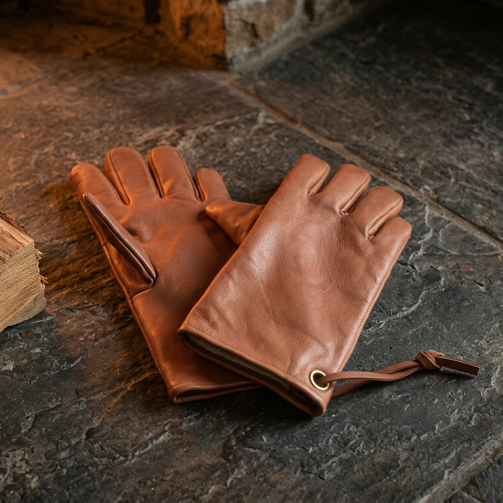 Ofen- und Grillhandschuhe aus Leder