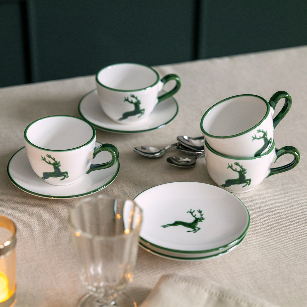 Untertasse Grüner Hirsch