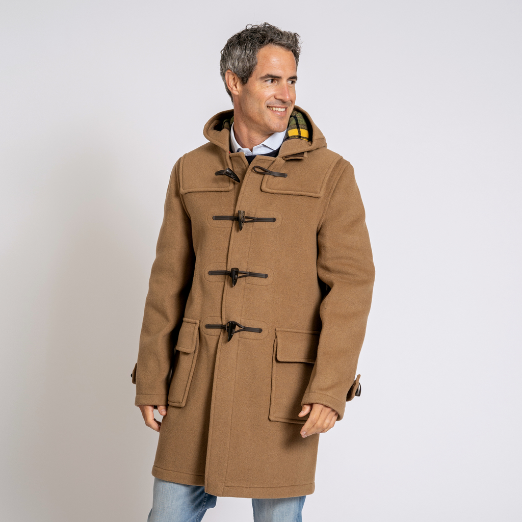 Gloverall Dufflecoat Herren Camel / Buchanan Tartan XL Gloverall Dufflecoat Herren Camel / Buchanan Tartan XL
