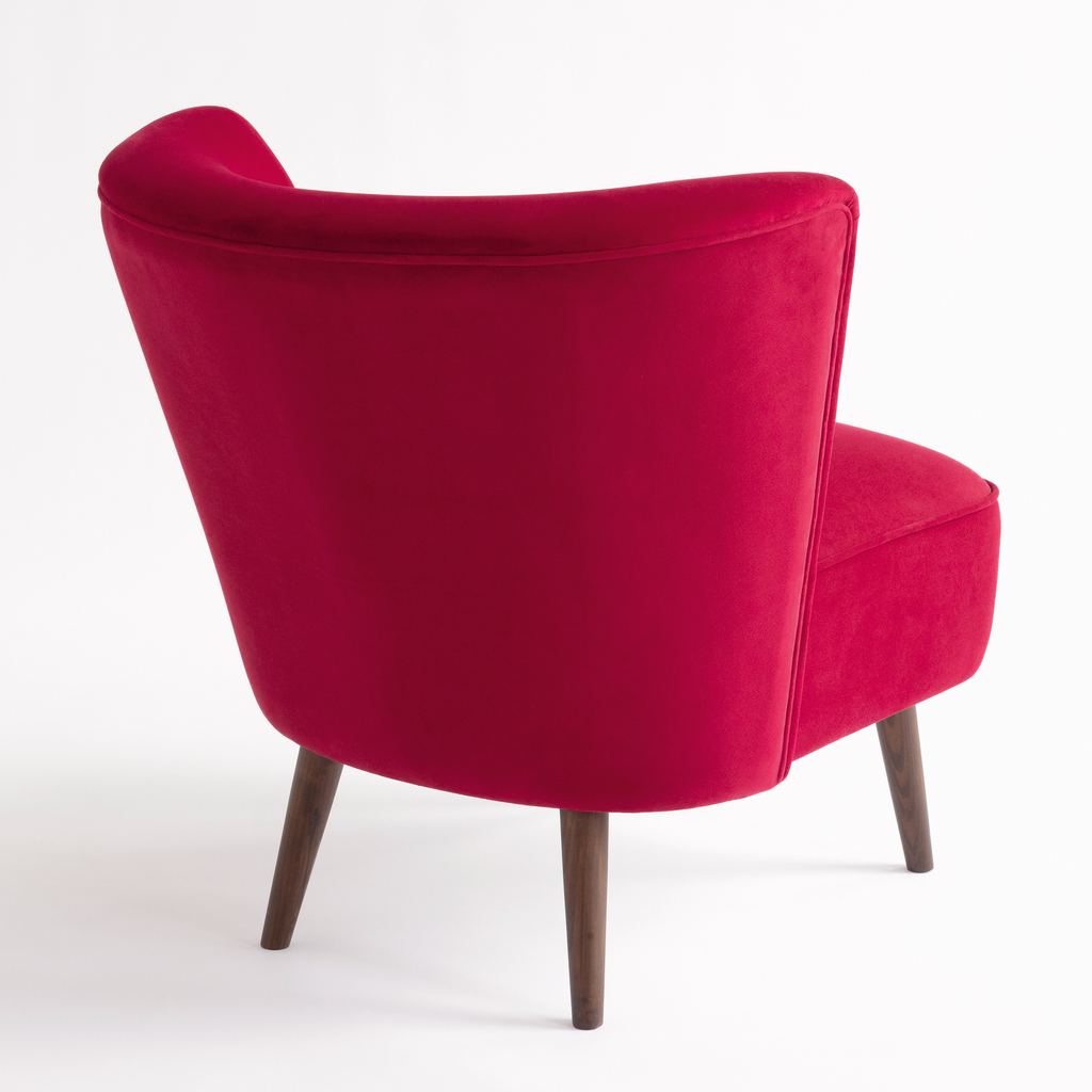 Midcentury Sessel Kopenhagen Ruby Velvet - 2 Midcentury Sessel Kopenhagen Ruby Velvet - 2