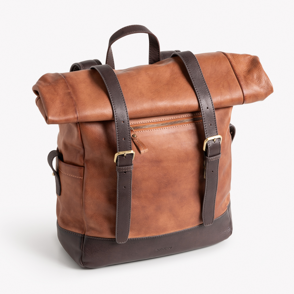 Leder Rolltop Rucksack Vicenza