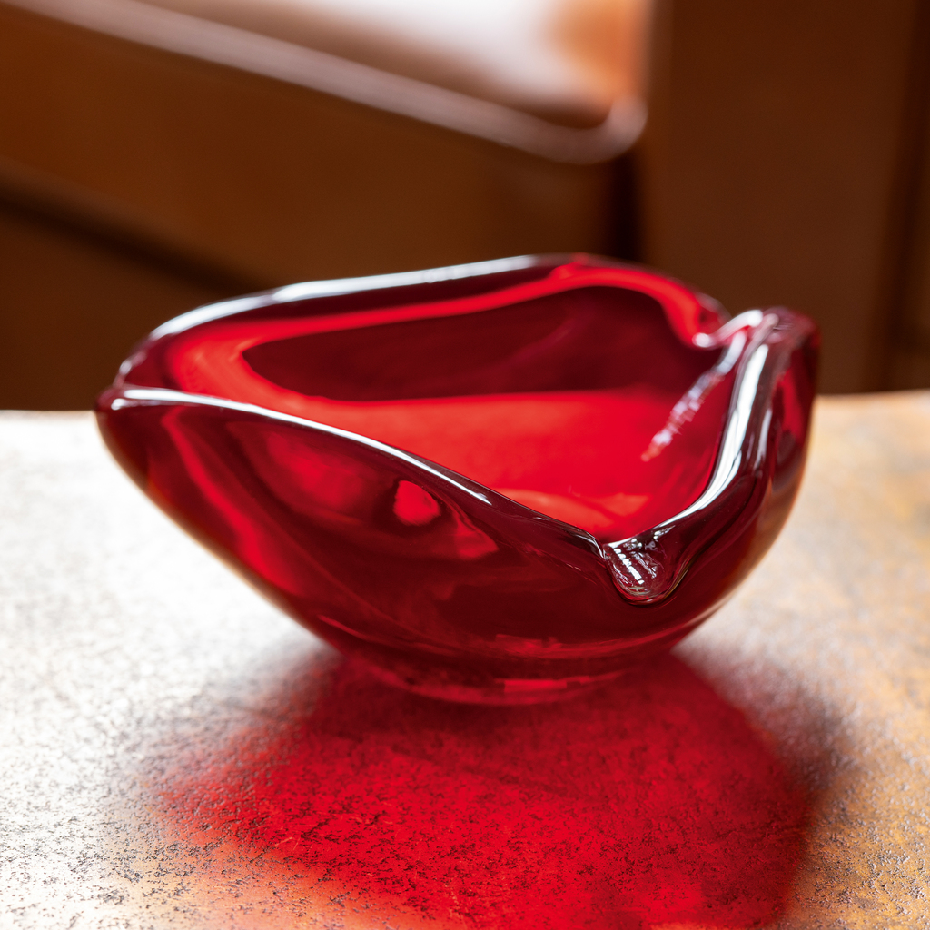Murano Aschenbecher Rubino - 3 Murano Aschenbecher Rubino - 3