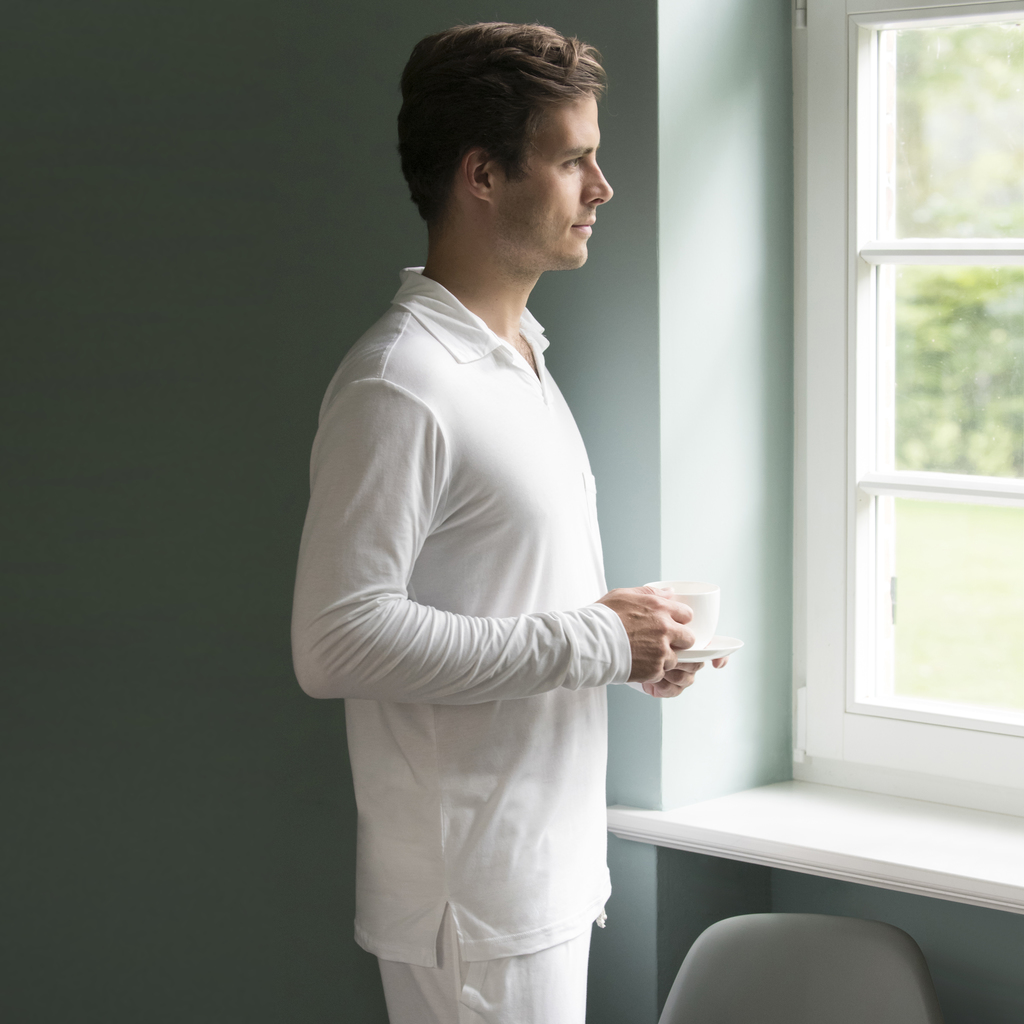 Sunday in Bed X Torquato Pyjamashirt Morris Dunkelblau L - 5