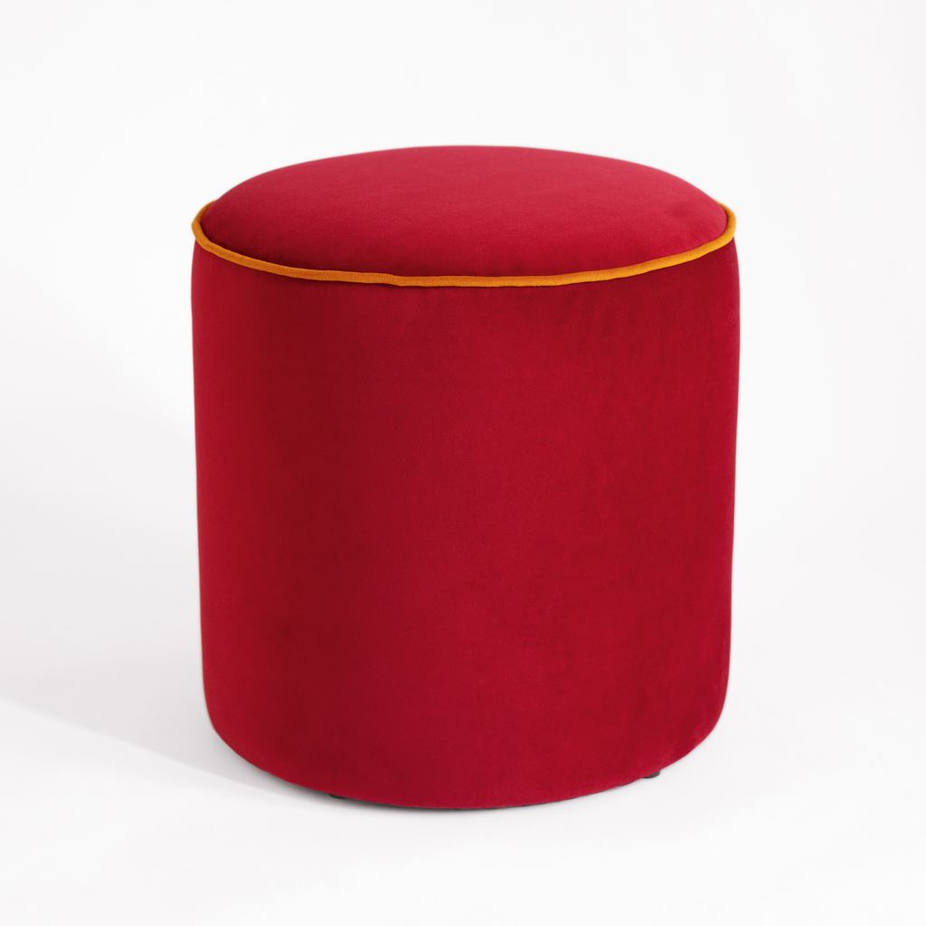 Samtpouf Audrey Rot / Orange Samtpouf Audrey Rot / Orange