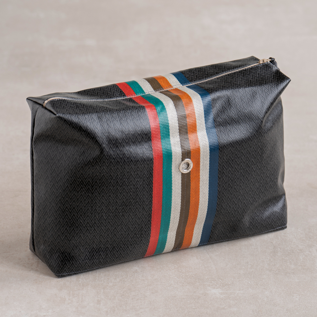 Waschzeugtasche Chevron von Artiga Groß Schwarz - 2