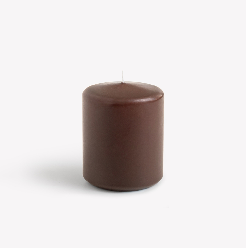 Stumpenkerzen Lys 10 cm Ø 6,8 cm Nougat 4er-Set