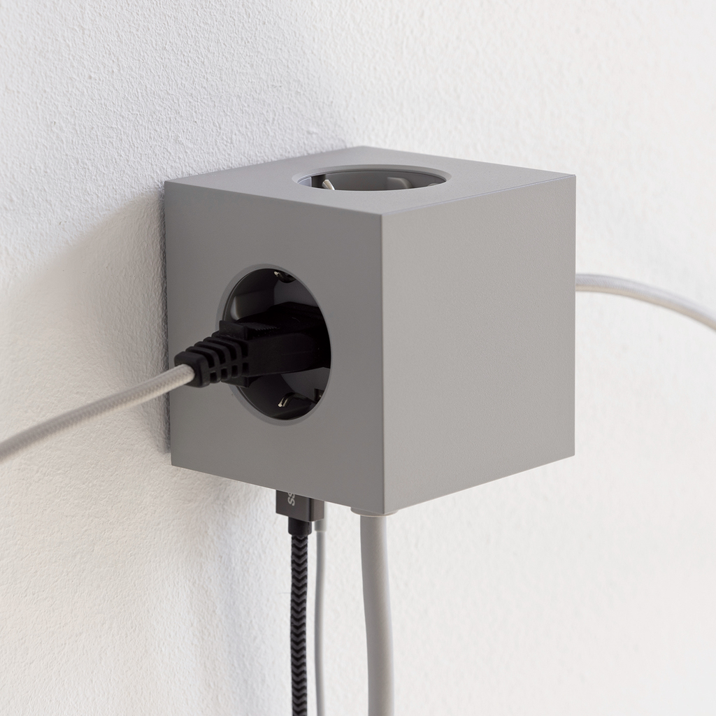 Magnetischer Mehrfachstecker Square 1 Schwarz - 3
