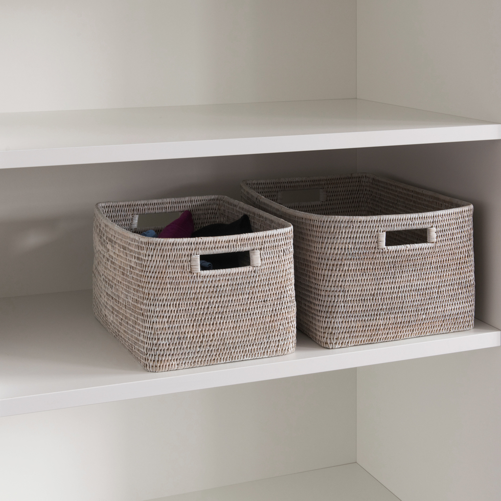 Rattan Schrankkörbe 2er-Set - 2 Rattan Schrankkörbe 2er-Set - 2
