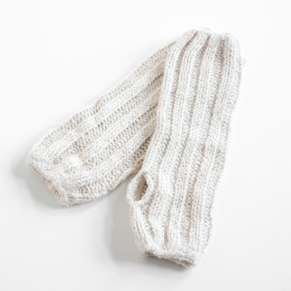 Koharu-Pulswärmer aus Seide Weiß Koharu-Pulswärmer aus Seide Weiß