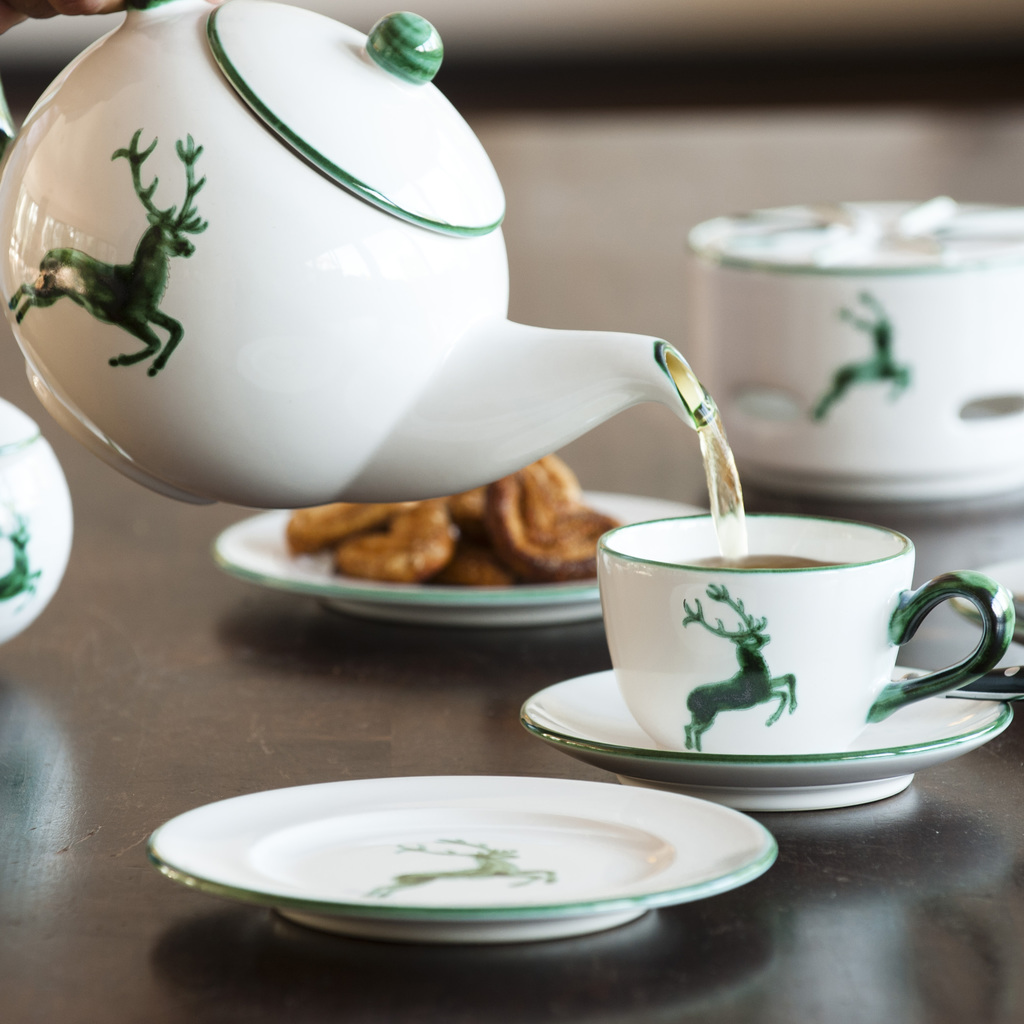 Grüner Hirsch Teller Sauciere - 4 Grüner Hirsch Teller Sauciere - 4