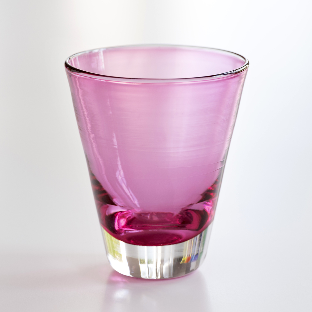 Eric Lindgren 1990 Les Coniques Trinkglas Rosa Eric Lindgren 1990 Les Coniques Trinkglas Rosa