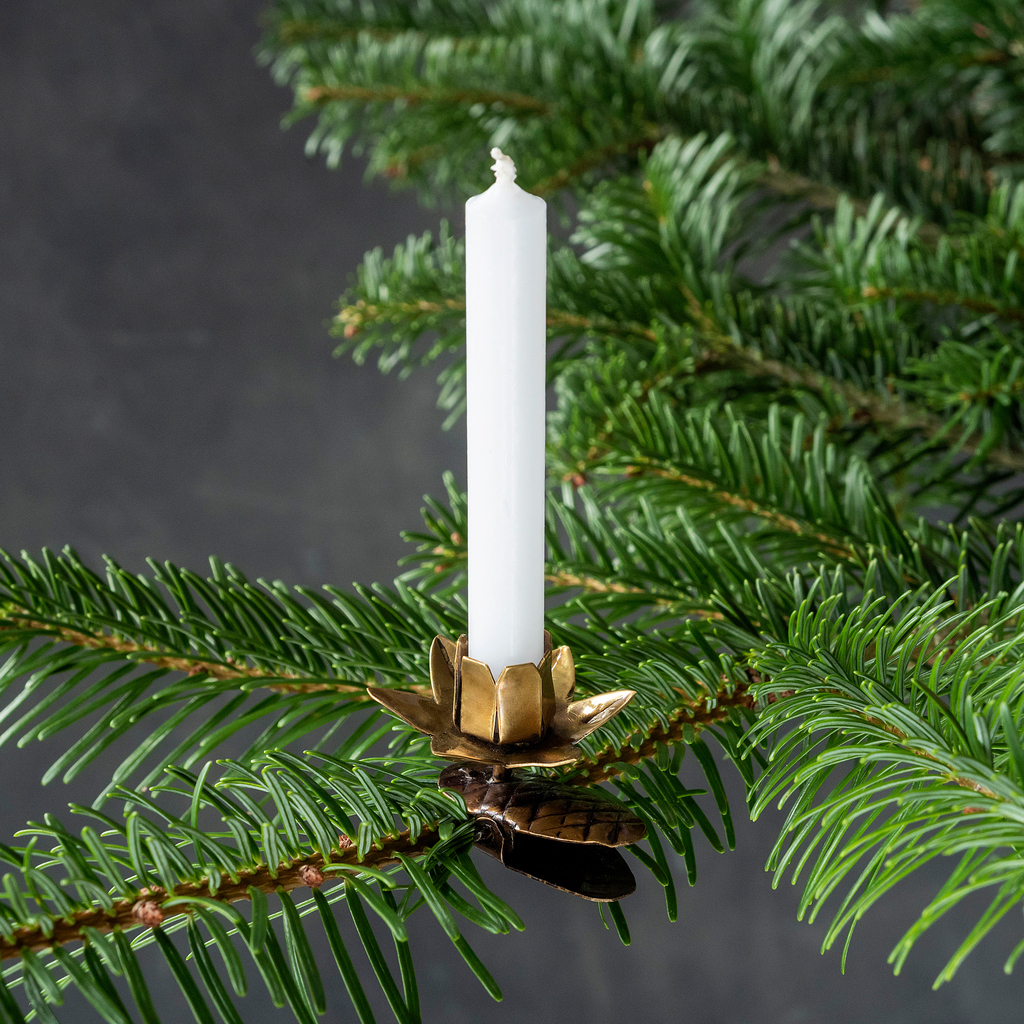 5 Christbaum Kerzenhalter Lotusblüte - 2