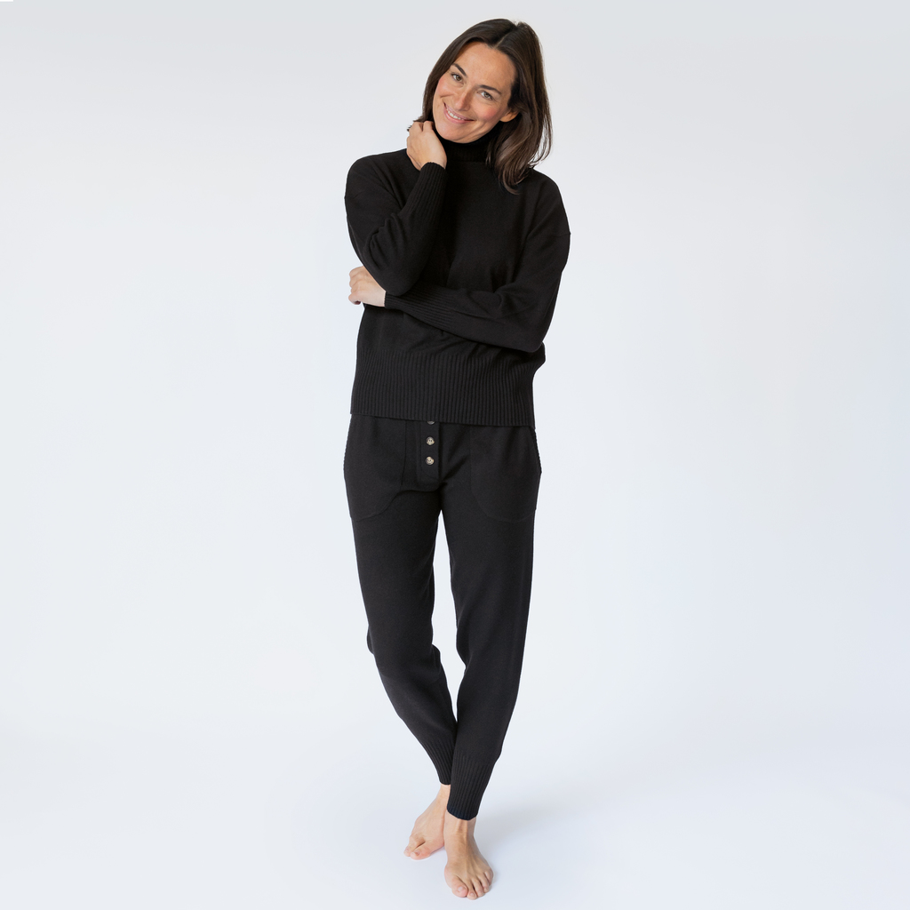 Sunday in Bed X Torquato Kaschmir-Pullover Diane Schwarz M - 4