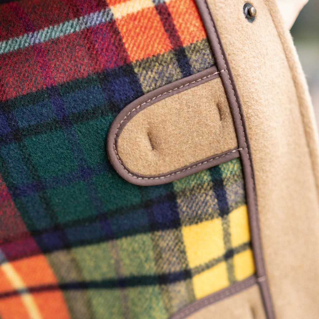 Gloverall Dufflecoat Damen Camel / Buchanan Tartan S - 4