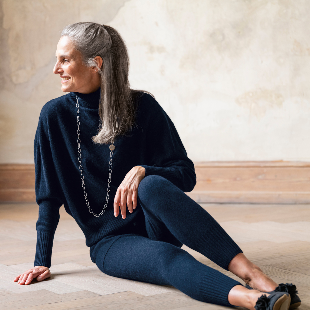 Sunday in Bed X Torquato Merino-Kaschmir-Pullover Midnight S - 2