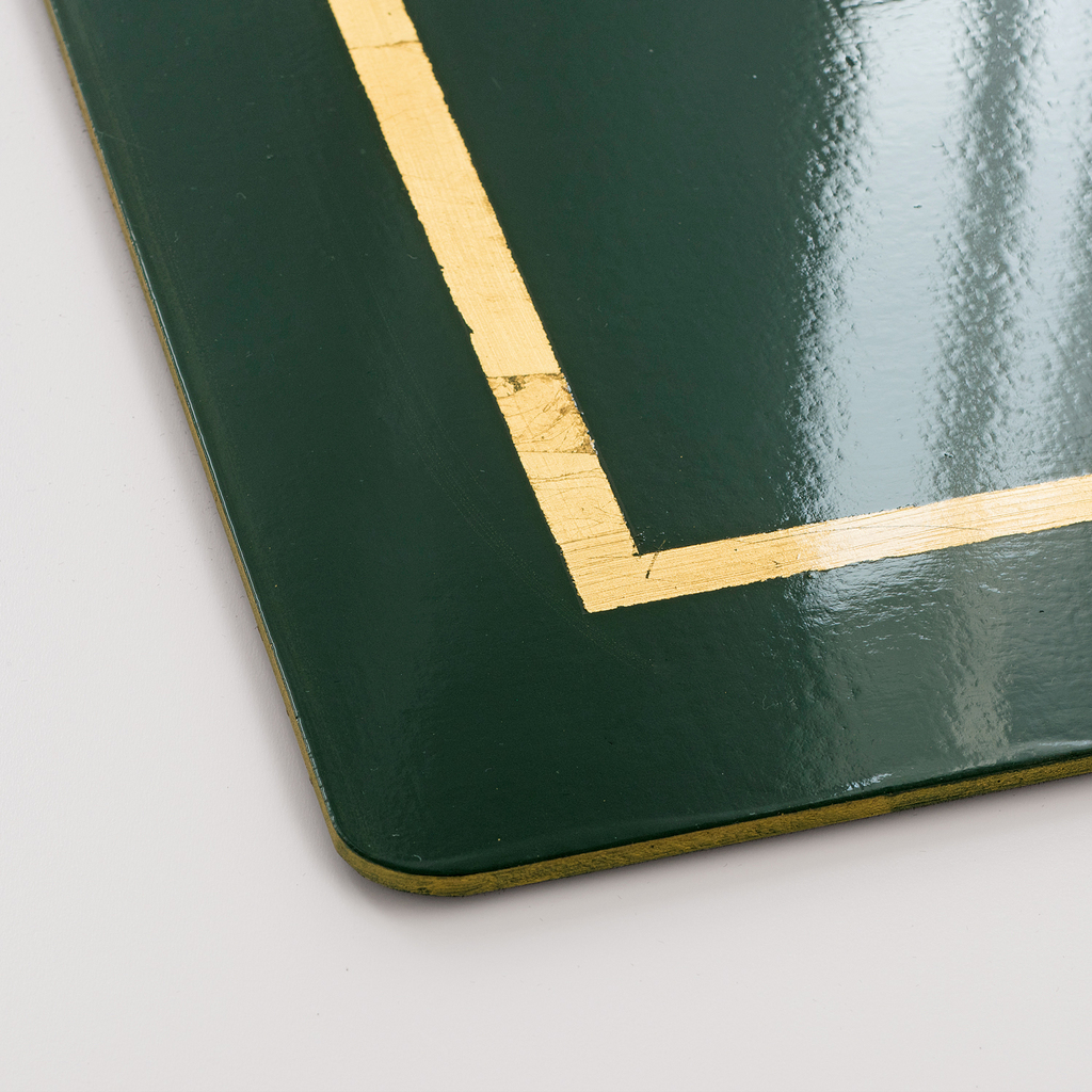 4 Tischsets 45 x 35 cm Green/Gold - 2