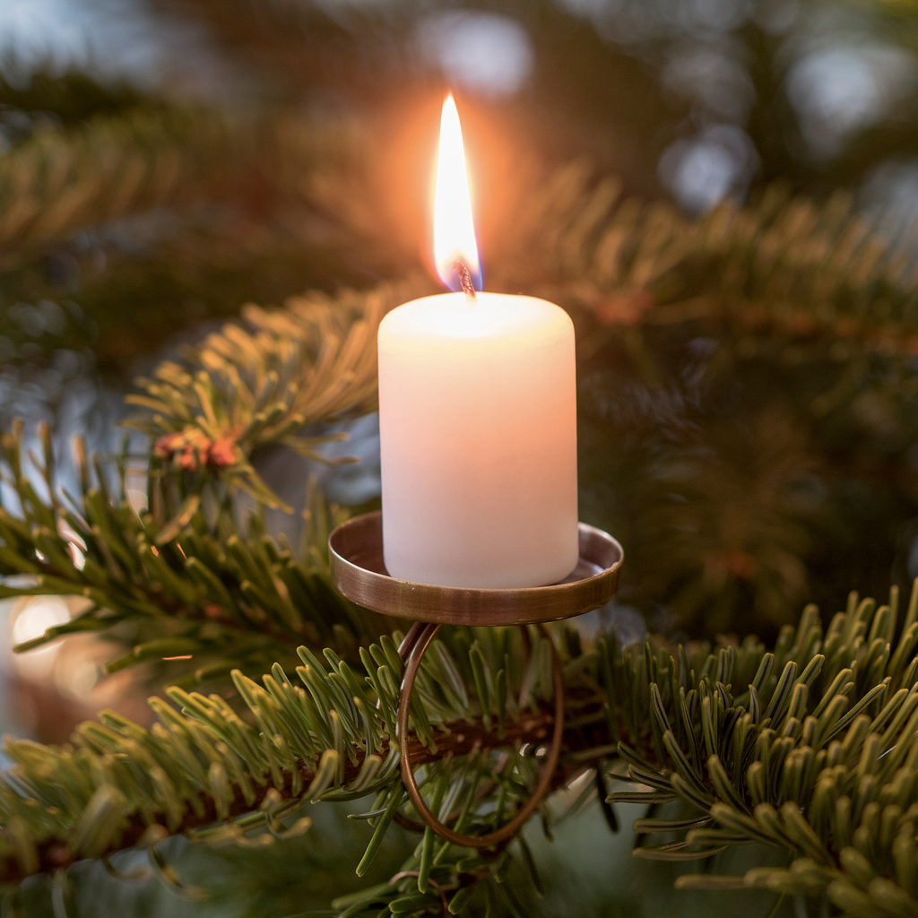 5 Stumpenkerzenhalter Messing - 2 5 Stumpenkerzenhalter Messing - 2