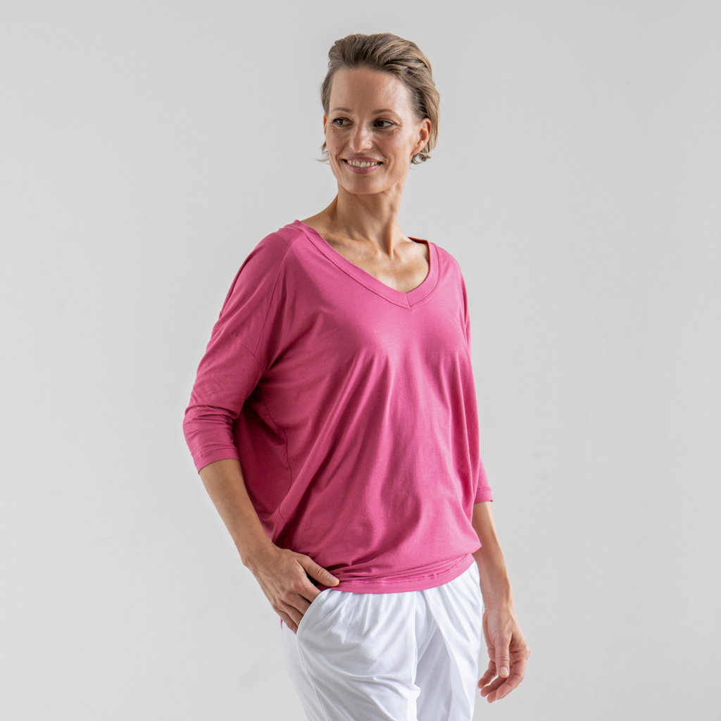 Sunday in Bed X Torquato Pyjamashirt Hazel Fuchsia S Sunday in Bed X Torquato Pyjamashirt Hazel Fuchsia S