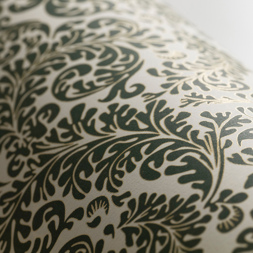 Florentiner Papier Akanthusranken grün gold 70 x 100 cm - 2