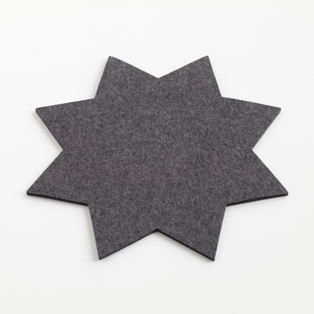Filzuntersetzer Stern grau Filzuntersetzer Stern grau