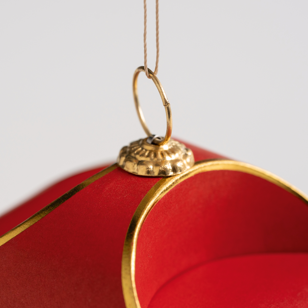 Weihnachtsbaumschmuck Triskele Rot 6 Stück - 3