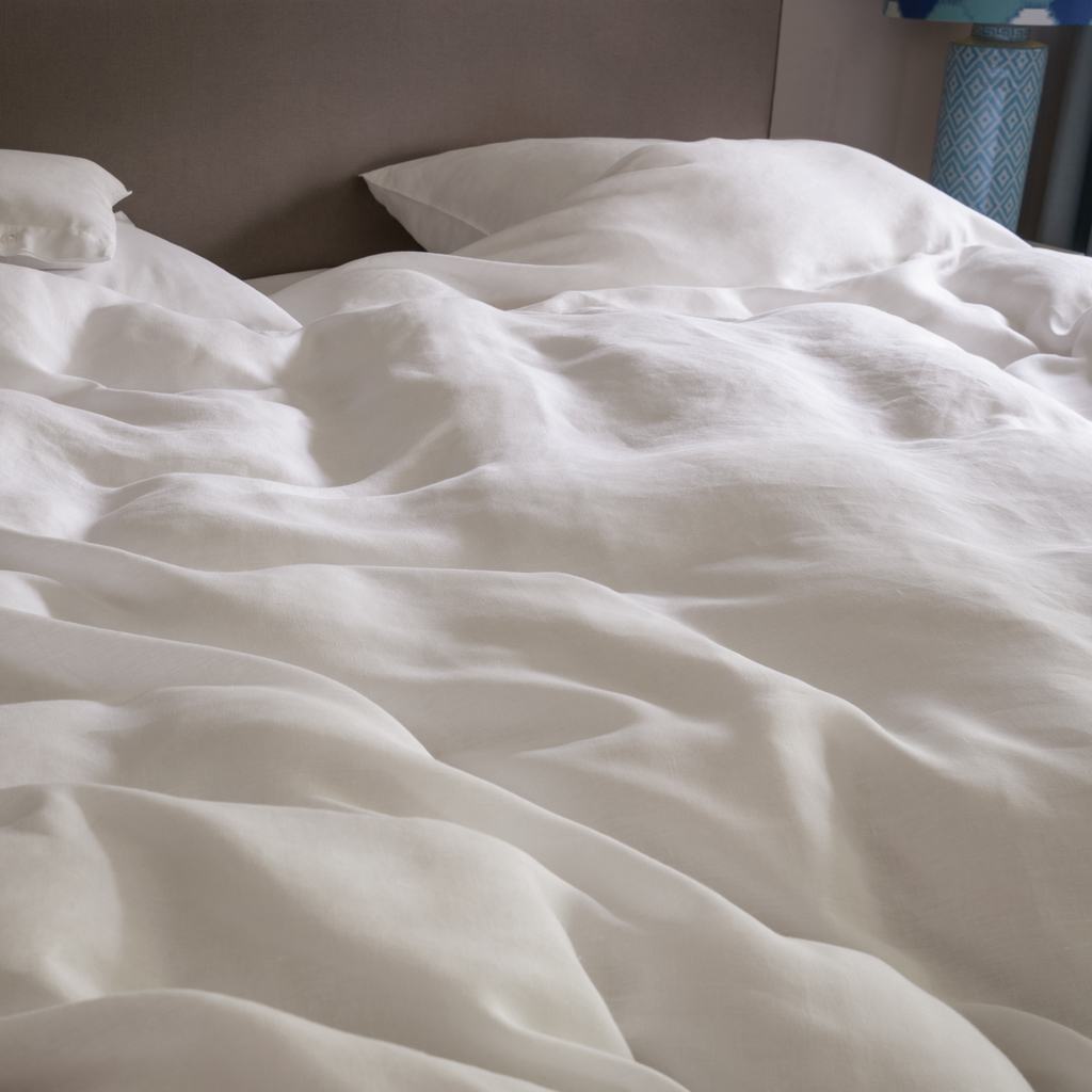 Leinenbettwäsche Real Weiß 40 x 80 cm - 2 Leinenbettwäsche Real Weiß 40 x 80 cm - 2