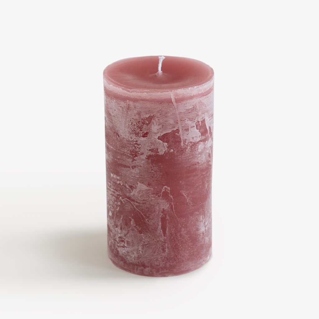 Stumpenkerze 8,6 x 15 cm Altrosa Stumpenkerze 8,6 x 15 cm Altrosa
