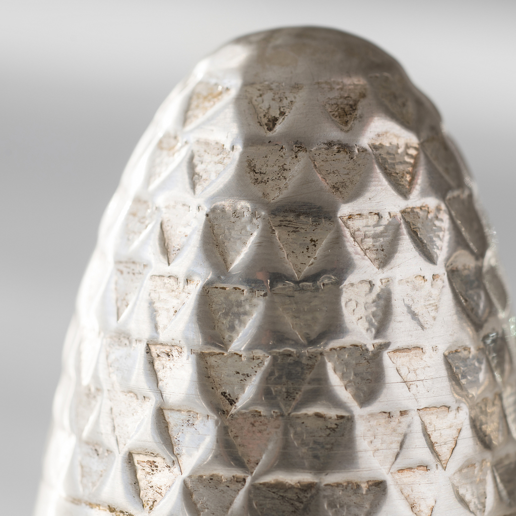 Versilberte Ostereier Set mit 3 kleinen Eiern - 3 Versilberte Ostereier Set mit 3 kleinen Eiern - 3